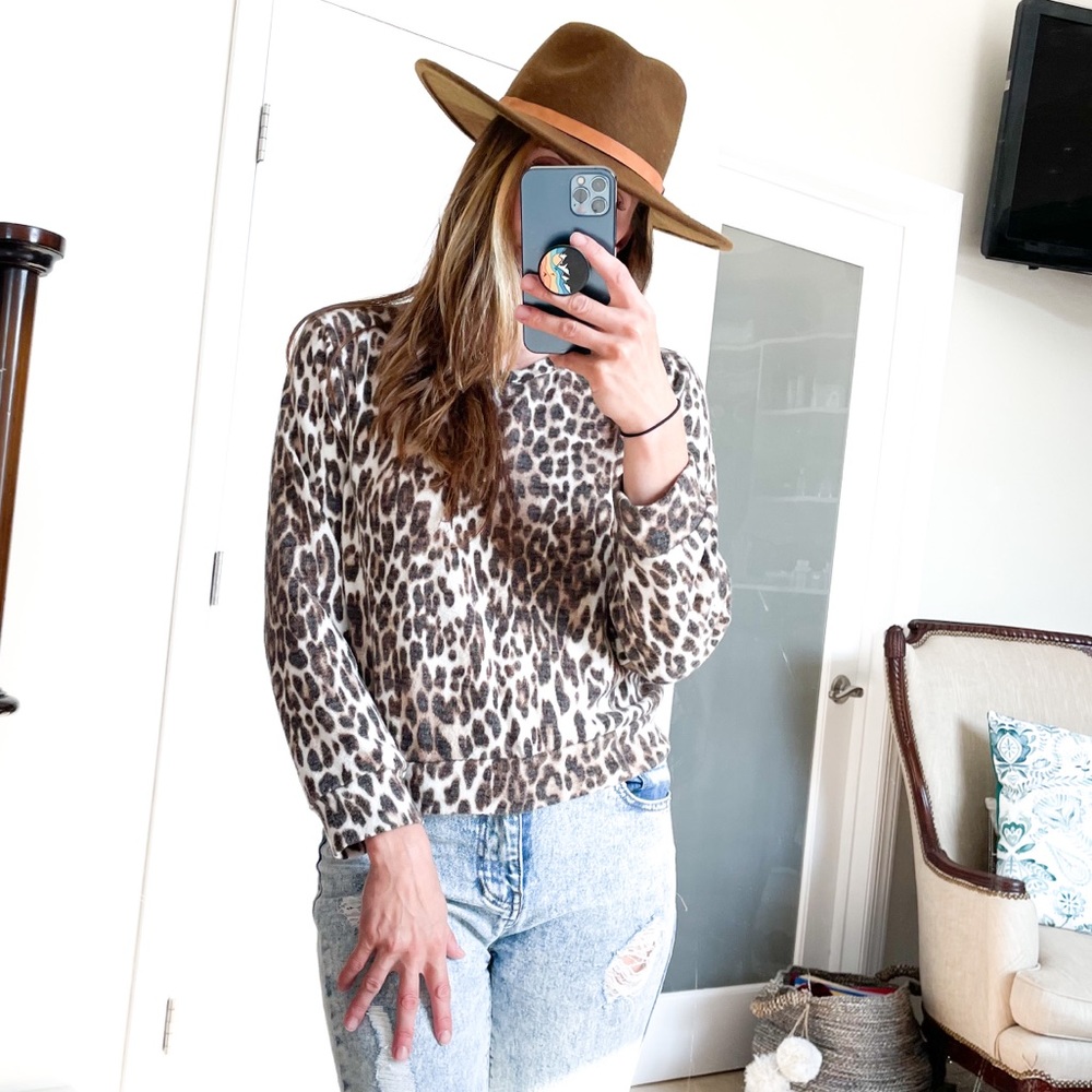 Animal print sweater